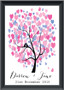 Personalised Heart Tree Guestbook (Modern font)