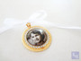 Bouquet Charm - Gold - (Round) w/ Rhinestones - Alira Design