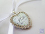 Bouquet Charm (Heart) w/ Rhinestones- Misela Design