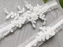 Elegant White garter set - Hillary Design