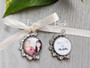 Double Sided Round Bouquet Photo Charm - Charline Design