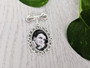 Bouquet Charm (Small Oval) in Antique Silver with pin- Lara Design
