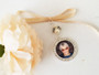 Bouquet Charm (Round Rhinestone) w/ Angel - Chrissie Design