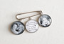 Boutonniere Charms x 3 / Lapel Pin - Hendrick design