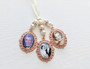 Triple Wedding Bouquet Photo Memory Charms in Rose Gold - Kiah Design