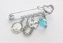 Bridal Charm Pin (Rhinestone) - Something blue