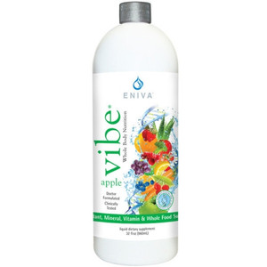 Eniva VIBE Apple, daily multi, 32 oz, antioxidants, minerals, vitamins, whole food liquid supplements, Full Spectrum nutrition, DNA support, bio-ready liquid design, specialized phytonutrient ingredients for healthy living, antioxidant strength, cellular defense formula, four specialized nutritional blends in one easy-to use formula, doctor formulated, clinically tested, SoluMAX immune health, AntiOX2 healthy aging, HeartPRO cardiovascular health, CollaMAX cellular health, whole body nutrition, enhanced absorption, pharmaceutical and food-grade natural nutrients,* Product ID # 17013
Eniva VIBE Apple, daily multi, 32 oz, antioxidants, minerals, vitamins, whole food liquid supplements, Full Spectrum nutrition, DNA support, bio-ready liquid design, specialized phytonutrient ingredients for healthy living, antioxidant strength, cellular defense formula, four specialized nutritional blends in one easy-to use formula, doctor formulated, clinically tested, SoluMAX immune health, AntiOX2 healthy aging, HeartPRO cardiovascular health, CollaMAX cellular health, whole body nutrition, enhanced absorption, pharmaceutical and food-grade natural nutrients,* Product ID # 17013