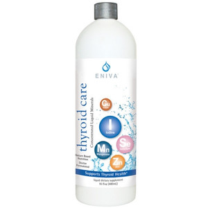 Eniva Minerals for Life Thyroid Care Multi Minerals, 16 oz, liquid dietary supplement for thyroid support, proper health of human body, especially thyroid gland, Cell-Ready minerals IODINE, ZINC, SELENIUM, COPPER and MANGANESE,  proprietary nutrient delivery system, solutomic, advanced aqueous delivery technology, potassium iodide, hormone regulation, immune system, cardiovascular, heart, radiation protection, thyroid gland, hormones influence almost every organ, neck gland, metabolism, heart rate, cholesterol levels, body weight, energy levels, muscle strength, controls and regulates temperature, skin, menstrual regularity, regular periods, memory, bowel function, potassium iodide, KI element,  natural salt, efficient uptake of iodine, radiation protection with potassium iodide, radiation contamination protection, properly functioning thyroid, fully saturate thyroid, prevent the absorption of harmful radioactive iodine, survival in an attack or accident, world health organization recommendations, FDA, Solutomic, Product ID # 8029 Eniva Minerals for Life Thyroid Care Multi Minerals, 16 oz, liquid dietary supplement for thyroid support, proper health of human body, especially thyroid gland, Cell-Ready minerals IODINE, ZINC, SELENIUM, COPPER and MANGANESE,  proprietary nutrient delivery system, solutomic, advanced aqueous delivery technology, potassium iodide, hormone regulation, immune system, cardiovascular, heart, radiation protection, thyroid gland, hormones influence almost every organ, neck gland, metabolism, heart rate, cholesterol levels, body weight, energy levels, muscle strength, controls and regulates temperature, skin, menstrual regularity, regular periods, memory, bowel function, potassium iodide, KI element,  natural salt, efficient uptake of iodine, radiation protection with potassium iodide, radiation contamination protection, properly functioning thyroid, fully saturate thyroid, prevent the absorption of harmful radioactive iodine, survival in an attack or accident, world health organization recommendations, FDA, Solutomic, Product ID # 8029