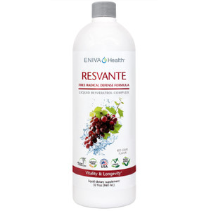 ResVante, 32 oz. liquid resveratrol supplement from Eniva, high potency, 99.9% pure validated trans-resveratrol at a scientifically effective and potent concentration. Product ID 11403 ResVante, 32 oz. liquid resveratrol supplement from Eniva, high potency, 99.9% pure validated trans-resveratrol at a scientifically effective and potent concentration. Product ID 11403
