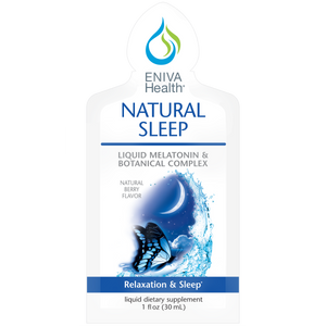 Eniva Natural Sleep Packets, 1 box of 20 packets, concentrated liquid nutrients, antioxidants, minerals, vitamins, natural nutrients support the entire sleep cycle, non-addictive, non-habit forming sleep supplement, Melatonin, L-theanine, Valerian Extract, Chamomile Flower Extract, Passion Flower Extract. Lemon Balm Extract,* Product ID # 15012 Eniva Natural Sleep Packets, 1 box of 20 packets, concentrated liquid nutrients, antioxidants, minerals, vitamins, natural nutrients support the entire sleep cycle, non-addictive, non-habit forming sleep supplement, Melatonin, L-theanine, Valerian Extract, Chamomile Flower Extract, Passion Flower Extract. Lemon Balm Extract,* Product ID # 15012