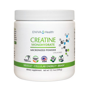 Creatine Monohydrate  Micronized Powder (70 Servings) has been extensively studied in clinical research and shown to support muscle strength, power and size in combination with high intensity activity.
Eniva Health’s Creatine Powder provides premium creatine monohydrate in micronized form for easy mixing and better delivery to the body. • Micronized • Soy Free • Gluten Free • Non GMO • No Artificial Sweeteners • No Artificial Flavors • No Artificial Colors • No Sugars, ID 7308
  Creatine Monohydrate  Micronized Powder (70 Servings) has been extensively studied in clinical research and shown to support muscle strength, power and size in combination with high intensity activity.
Eniva Health’s Creatine Powder provides premium creatine monohydrate in micronized form for easy mixing and better delivery to the body. • Micronized • Soy Free • Gluten Free • Non GMO • No Artificial Sweeteners • No Artificial Flavors • No Artificial Colors • No Sugars, ID 7308