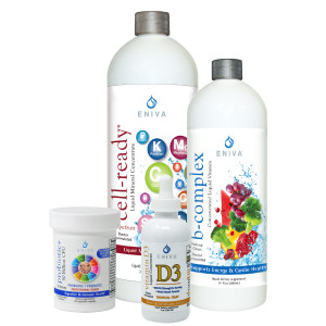 Eniva Women's Healthy Body Balance Bundle, Contains Eniva Natural Health Probiotic+ Digestive Support, Eniva Cell-Ready Multi Minerals-Natural Flavors, Eniva Vitamin D3 Liquid Concentrate, Eniva Liquid Vitamin B-Complex Concentrate Eniva Women's Healthy Body Balance Bundle, Contains Eniva Natural Health Probiotic+ Digestive Support, Eniva Cell-Ready Multi Minerals-Natural Flavors, Eniva Vitamin D3 Liquid Concentrate, Eniva Liquid Vitamin B-Complex Concentrate