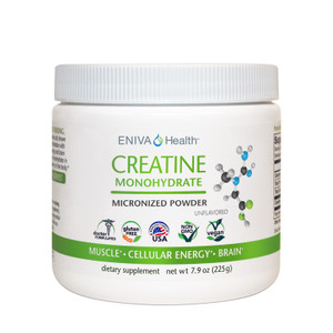 Creatine Monohydrate Micronized Powder (45 Servings) has been extensively studied in clinical research and shown to support muscle strength, power and size in combination with high intensity activity.
Eniva Health’s Creatine Powder provides premium creatine monohydrate in micronized form for easy mixing and better delivery to the body. • Micronized • Soy Free • Gluten Free • Non GMO • No Artificial Sweeteners • No Artificial Flavors • No Artificial Colors • No Sugars, ID 7307
Creatine Monohydrate Micronized Powder (45 Servings) has been extensively studied in clinical research and shown to support muscle strength, power and size in combination with high intensity activity.
Eniva Health’s Creatine Powder provides premium creatine monohydrate in micronized form for easy mixing and better delivery to the body. • Micronized • Soy Free • Gluten Free • Non GMO • No Artificial Sweeteners • No Artificial Flavors • No Artificial Colors • No Sugars, ID 7307