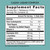 Eniva CoQ10 Plus, 16 oz, liquid dietary CoQ10 back panel label, Supplement Facts, Product ID # 11004