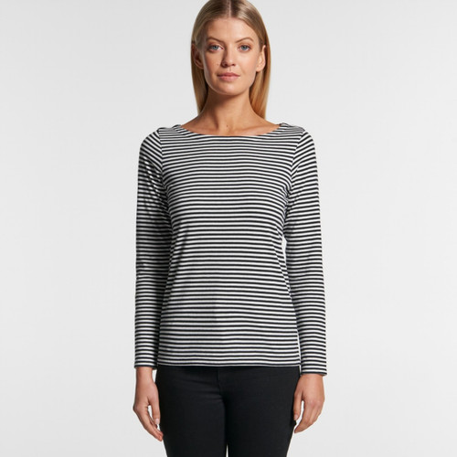 Ascolour Wo's Bowery Stripe L/S Tee - 4061 Front