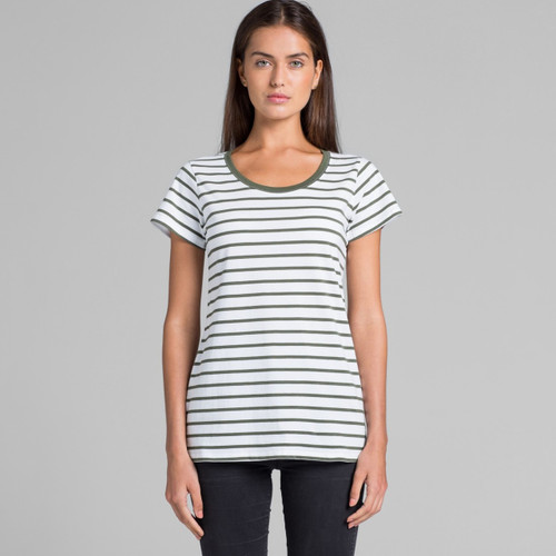 Ascolour Wo's Loop Stripe Tee - 4023 Front