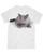 White t-shirt, cat t shirt printing