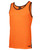 Hi Vis Contrast Singlet. Angled view. Orange/Navy.