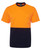 Hi Vis Traditonal T-Shirt 6HVT. Front view. Orange/Navy.