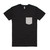 Black/ Grey Marle AScolour Mens Staple Pocket Tee - 5010