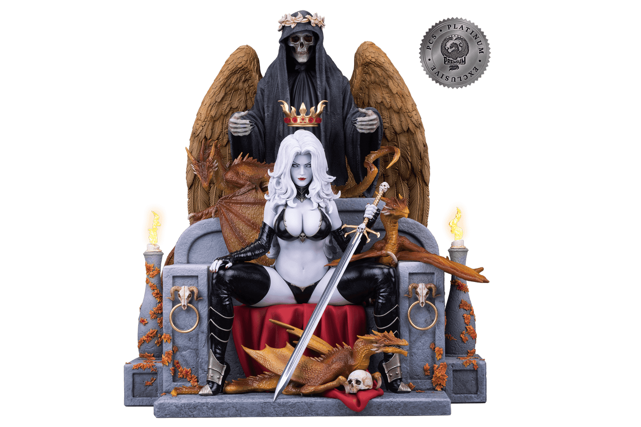 Lady Death 1:4 Scale Platinum Collectible Statue from PCS Lady Death 1:4 Scale Platinum Collectible Statue from PCS