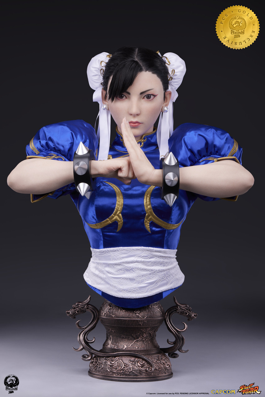 Chun-Li Life-Size Bust - Gold Exclusive by PCS