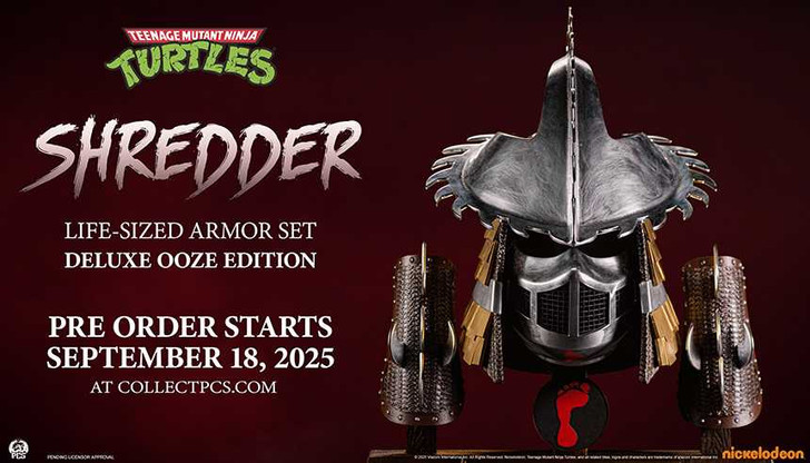 Shredder Life-Sized Electroplated Armor Set - Ooze Edition Premium Collectibles Studio (PCS) TMNT Collectible Figure