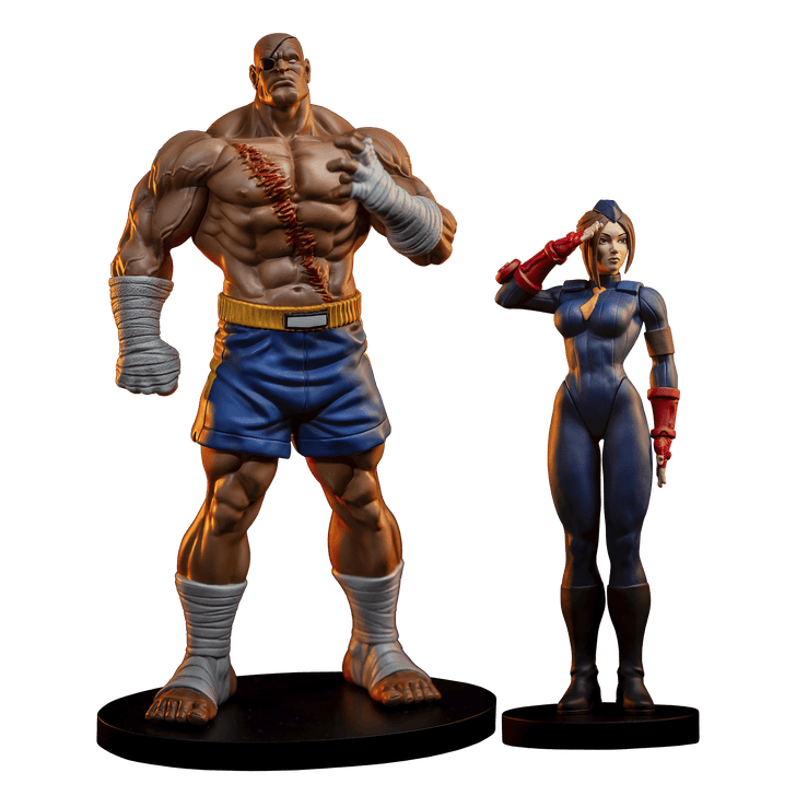 Sagat & Juli Street Fighter Street Jam Collectible Statue Set PCS