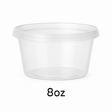 8 oz Clear Plastic Tub – Stackable & Durable