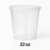 32 oz Clear Plastic Tub – Large & Reliable