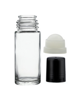 1 oz Clear Glass Roll-On Bottle – 1 Dozen (12 Pcs)