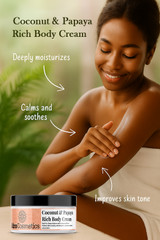 Rich body cream or Body Cream Soufflé – Coconut & Papaya (8 oz)