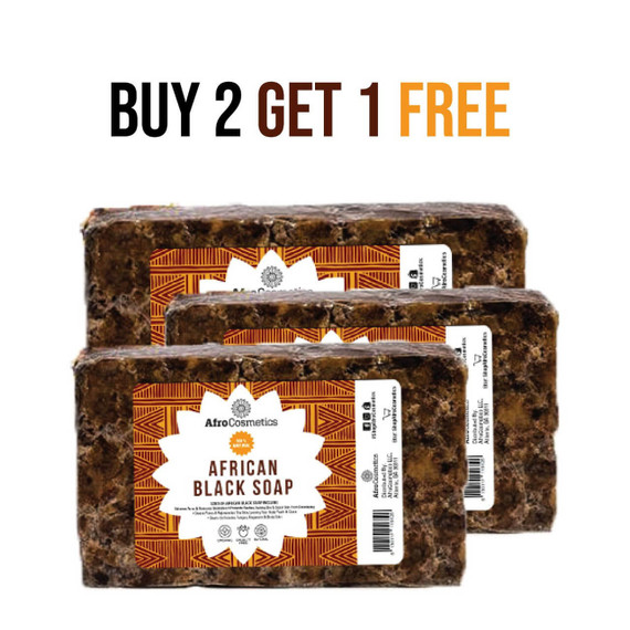 Raw African Black Soap Bar From Ghana, Buy 2 Get 1 Free Raw African Black Soap Bar From Ghana, Buy 2 Get 1 Free