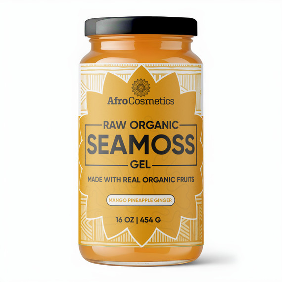 Raw  Sea Moss Gel Superfood Wildcrafted | Mango Pineapple Ginger Flavor