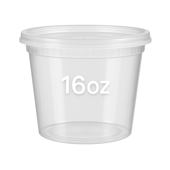 16 oz Clear Plastic Tub – Durable & Practical