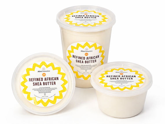 white refined shea containers