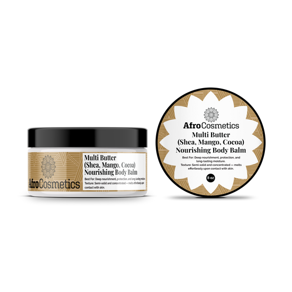 Multi Butter (Shea, Mango, Cocoa) – Nourishing Body Balm (8 oz)