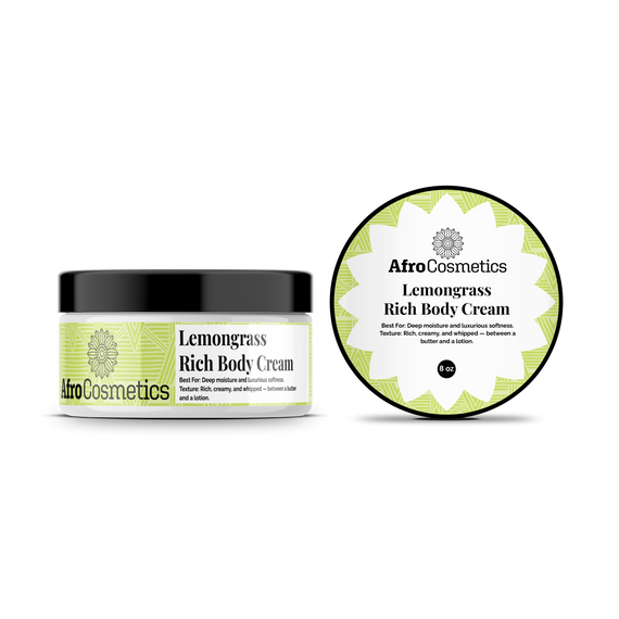 Lemongrass – Rich body cream or Body Cream Soufflé (8 oz)