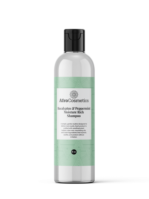 Moisture Rich Shampoo – Eucalyptus & Peppermint (8 oz)