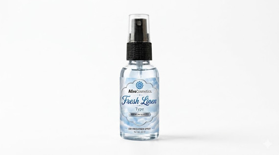 Fresh Linen Air Freshener Spray bottle featuring a clean laundry-fresh fragrance designed to eliminate odors and create a bright, airy, and refreshing atmosphere in homes, cars, offices, bathrooms, and bedrooms.