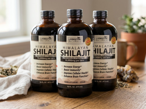 Himalayan Shilajit Maximum Strength Natural 16 oz Bottle (Pack of 3)