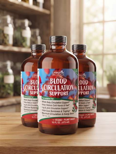 Blood Circulation Support by Livingston Natural 16 oz Bottle (Pack of 3)
