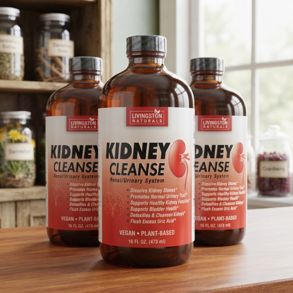 Kidney Cleanse by Livingston Natural 16 oz Bottle (Pack of 3)