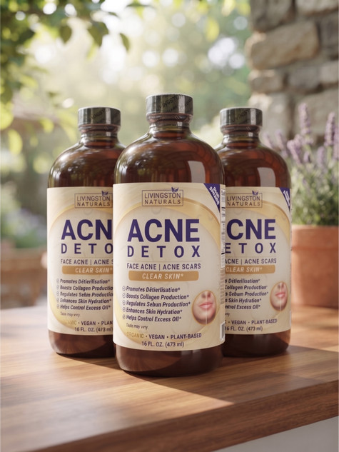 Acne Detox Formula by Livingston Natural 16 oz Bottle (Pack of 3)