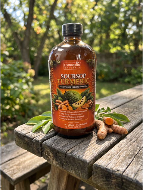 Soursop &Turmeric by Livingston Natural 16 oz Bottle