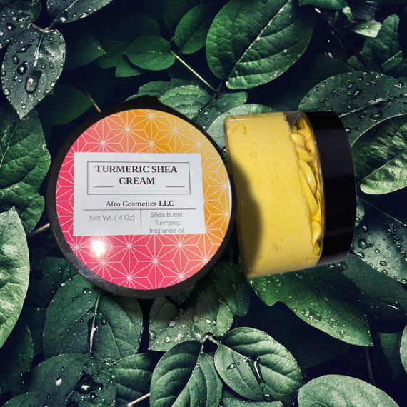 Whipped Shea Body Butter – Turmeric Scented Cream 4 oz