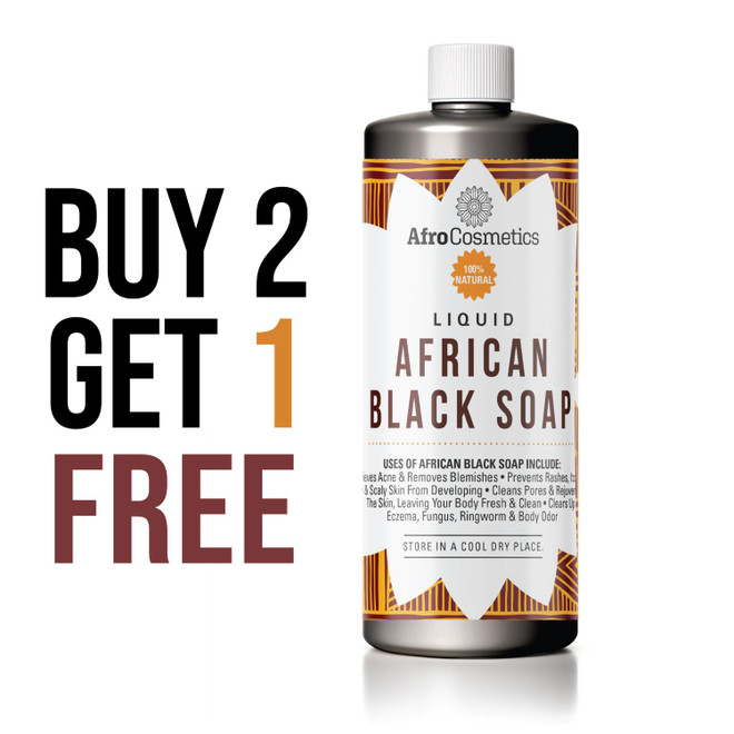 Raw African Black Soap Liquid From Ghana  BUY 2 GET 1 FREE