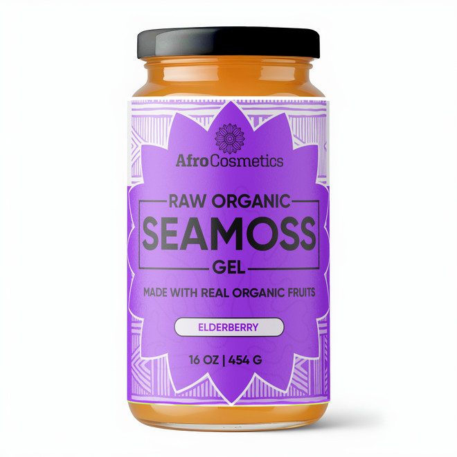 Raw  Sea Moss Gel Superfood Wildcrafted | Elderberry Flavor