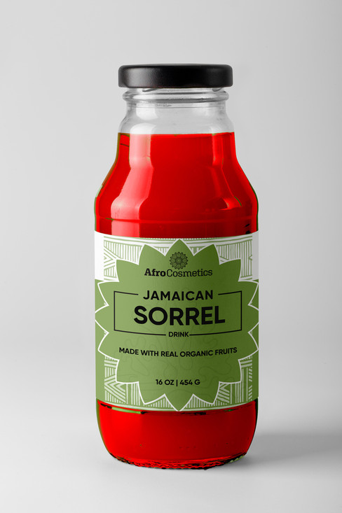 Jamaican Sorrel Juice with Organic Sea Moss – 16 oz