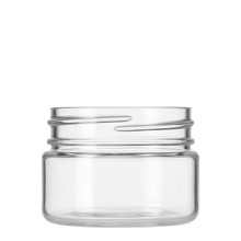 2 oz Clear Plastic Jar for Skincare – Black Ribbed Cap (58/400)